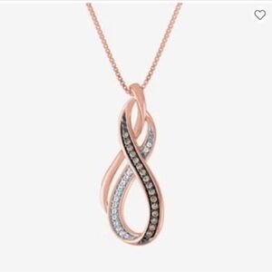 Rose gold and diamond necklace